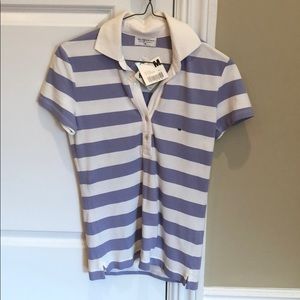 Shortsleeve striped polo, Med, NWT
